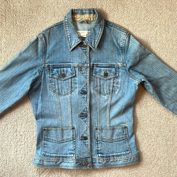 Denim Jean Trucker Jacket Eddie Bauer SUPER FAST SHIPPING - Picture 3 of 14